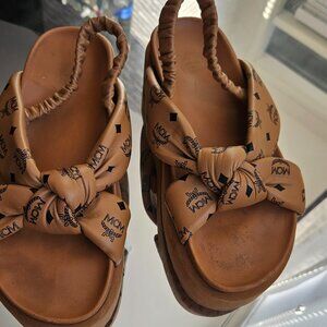 MCM Athela Slingback Platform Sandals